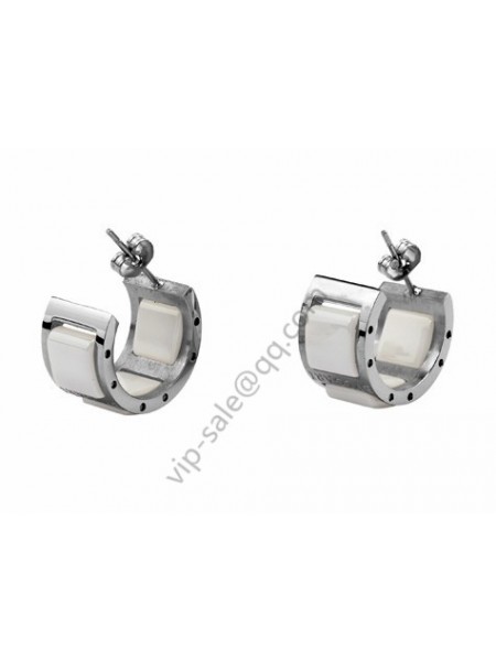 bvlgari white ceramic earrings