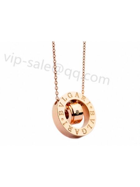bvlgari pink gold necklace