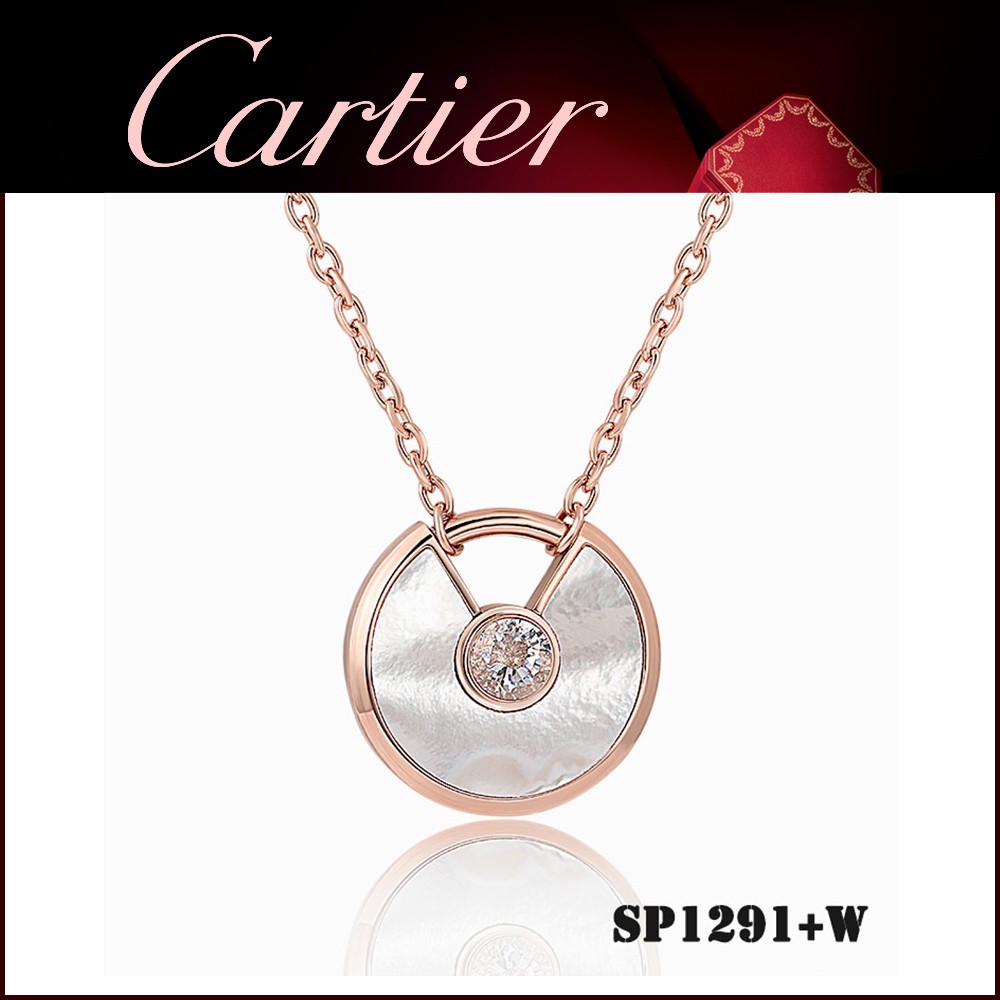 cartier amulette necklace pink