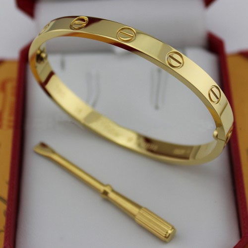 cartier inspired gold bangle