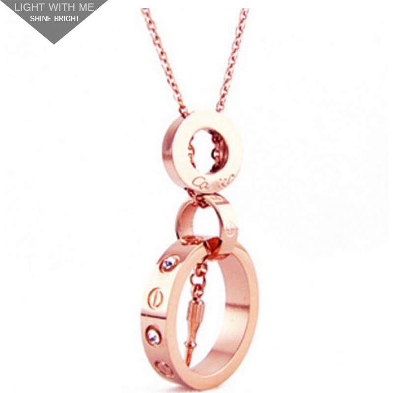 Cartier Screwdriver LOVE Necklace in 18k Pink Gold With Diamond - Cartier  Necklaces - Cartier Jewelry