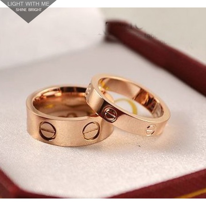 cartier pink gold love ring