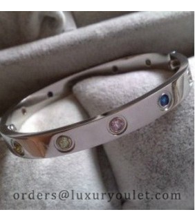 cartier love bracelet with colored stones