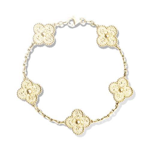 Van Cleef & Arpels Vintage Alhambra bracelet 5 motifs 18K Yellow  Gold[Excellent]