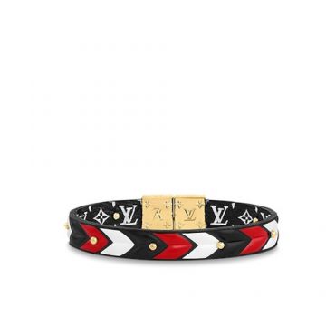 Louis Vuitton Leather Cuff Fashion Bracelets for sale