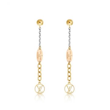 2021Most Popular Louis Vuitton Color Blossom 18K Gold Plated Monogram  Flower Pendant Women BB Star Drop Earrings Yellow Gold/Rose Gold