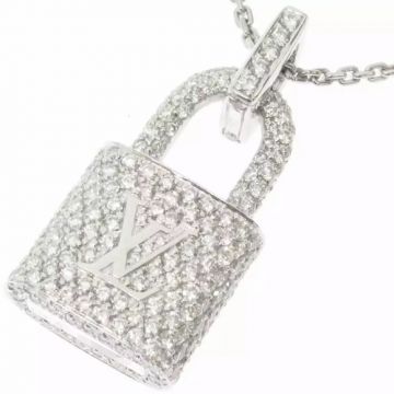 Unisex High End Louis Vuitton Nanogram Two-tone Monogram & LV Motif Tags  Pendant Necklace Bracelet